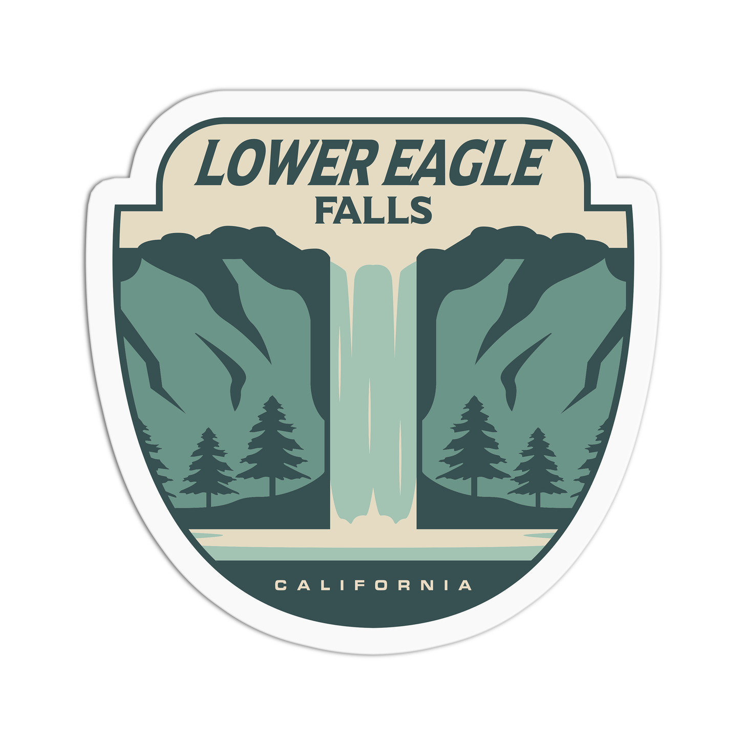 Lower Eagle Falls Travel Series Stickers