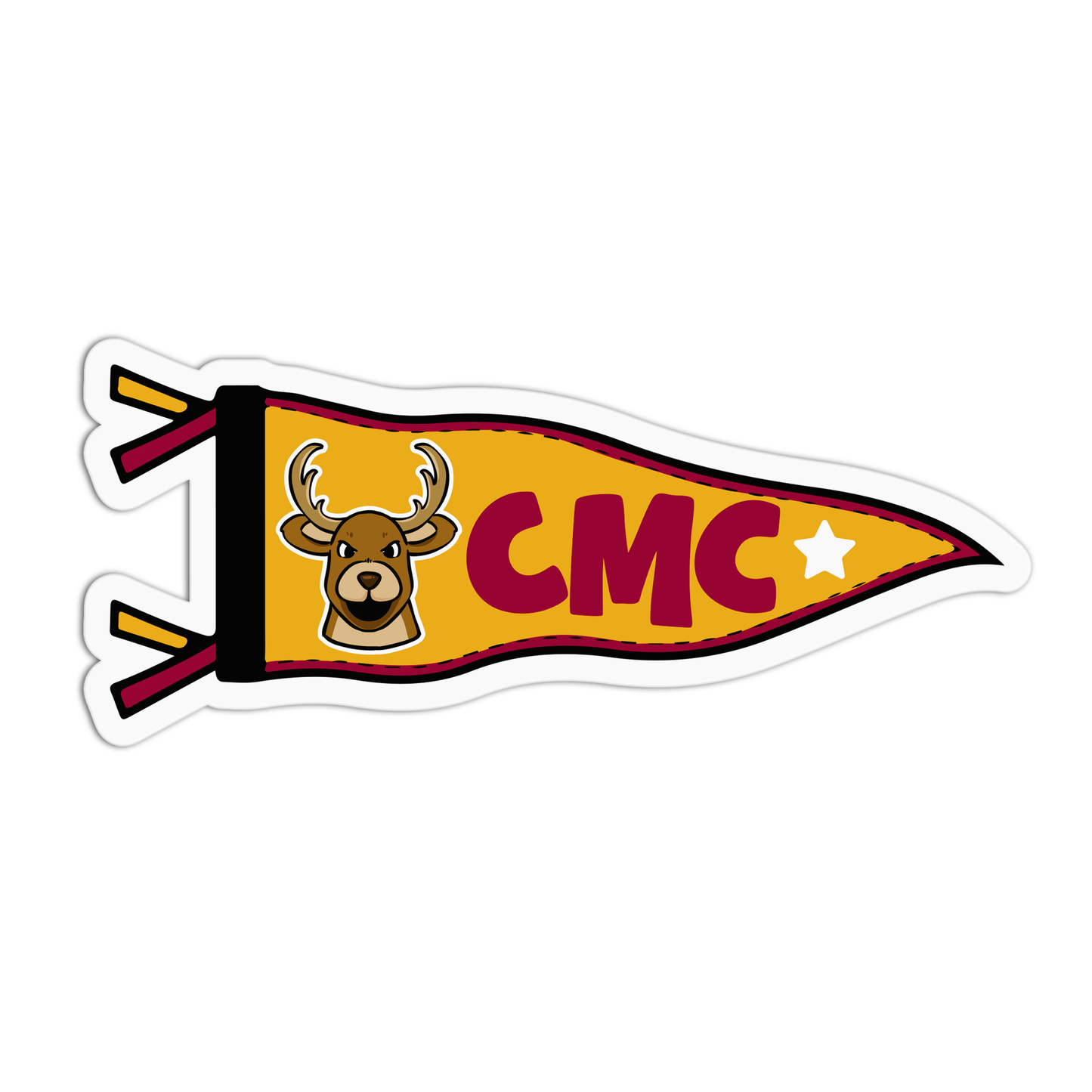 Claremont McKenna College University Flag Sticker - The Stkr Store