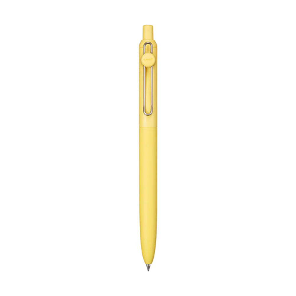 Yellow pen on a white background