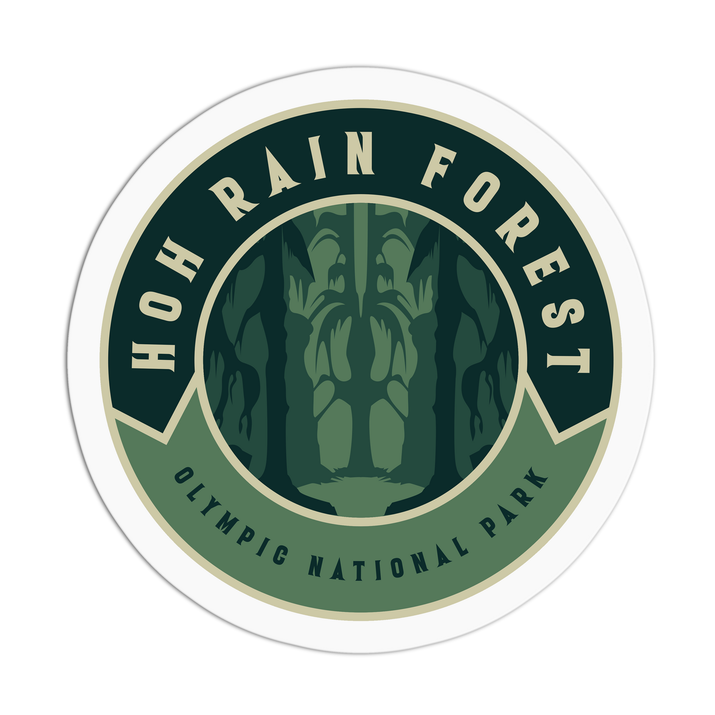 Hoh Rain Forest - Travel Series Washington Sticker - The Stkr Store