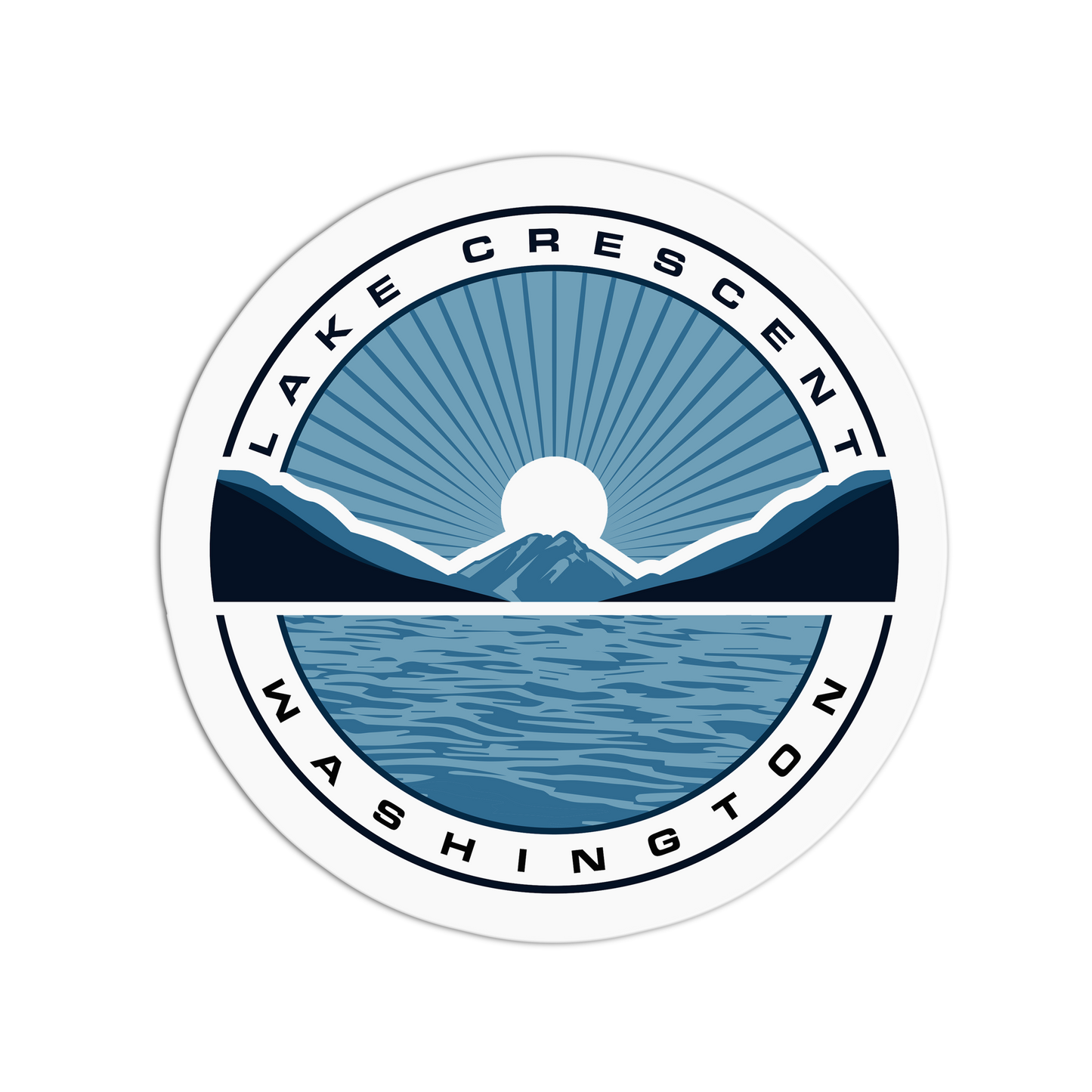 Lake Crescent - Travel Series Washington Sticker - The Stkr Store