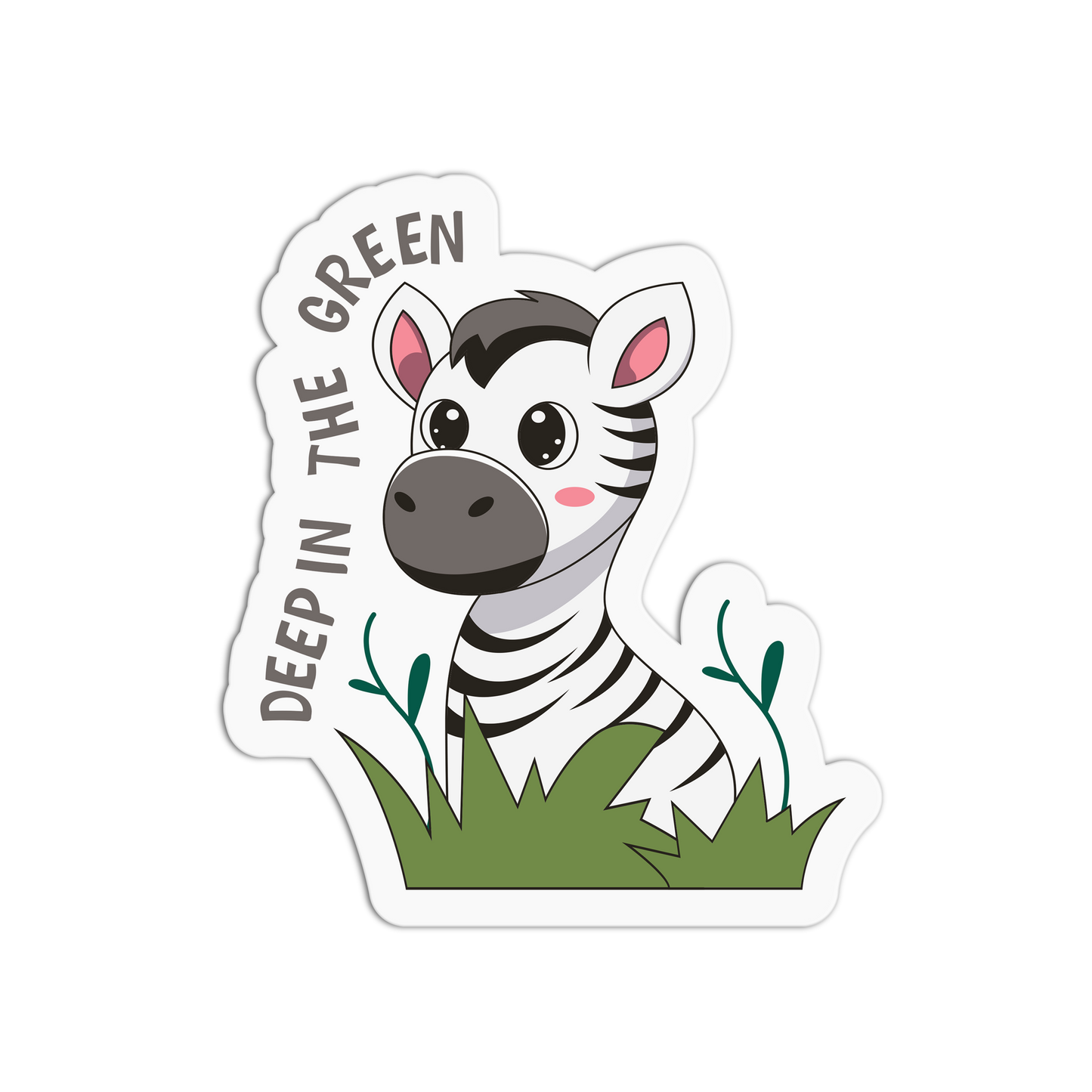 Zebra Wildlife Textured Stickers