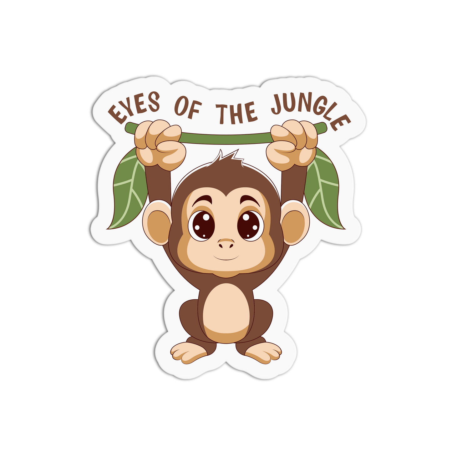 Monkey Wildlife Textured Stickers