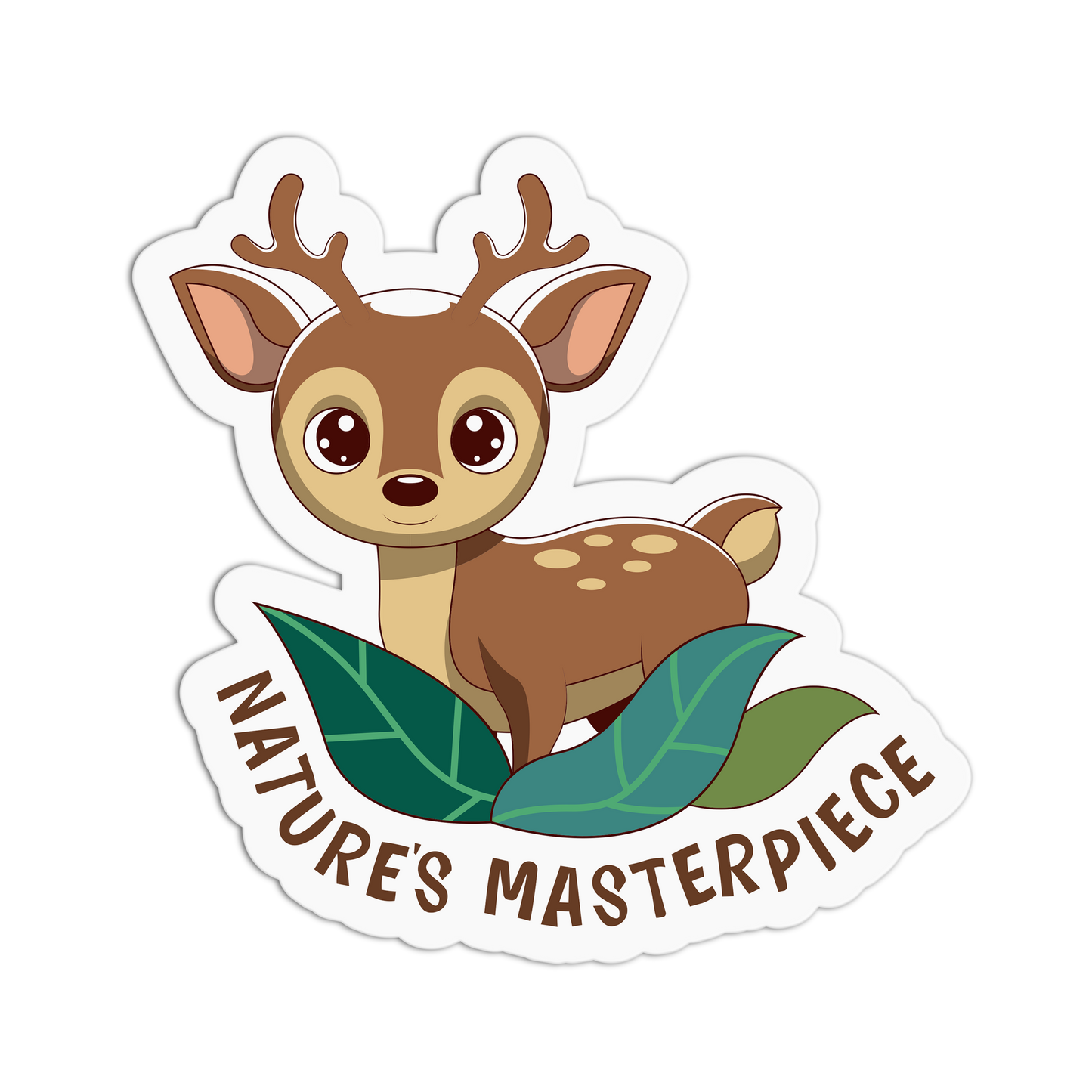 Deer Wildlife Textured Stickers