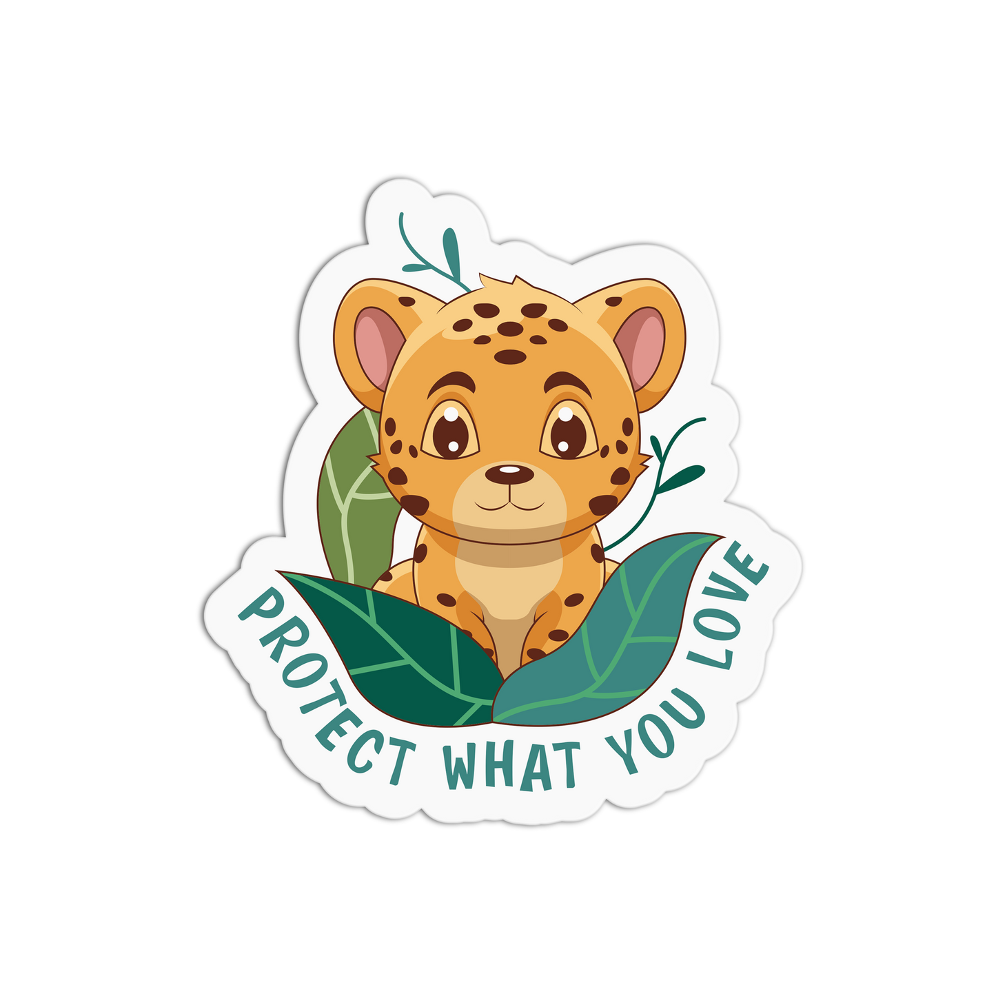 Leopard Wildlife Textured Stickers