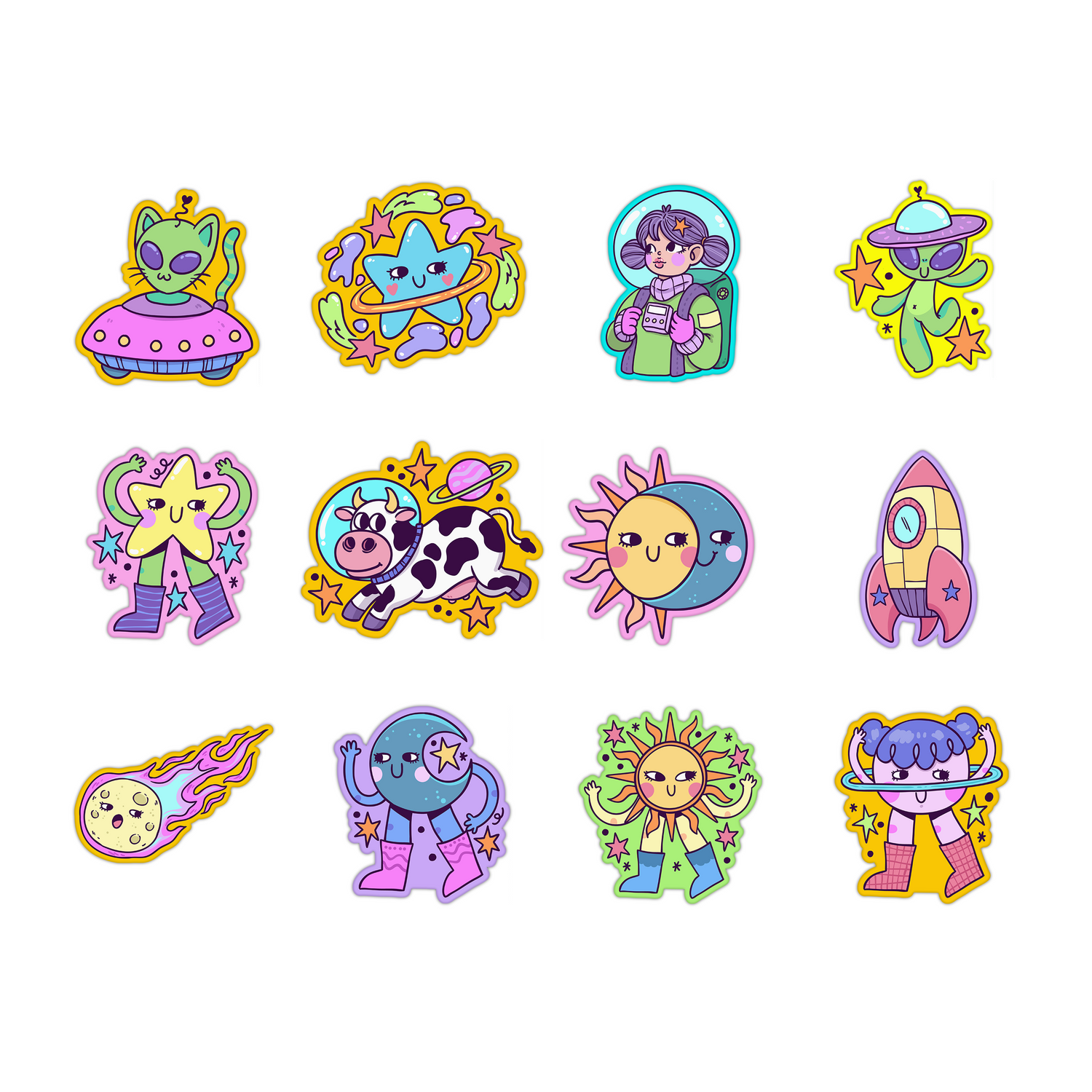 Galaxy And Friends Stickers