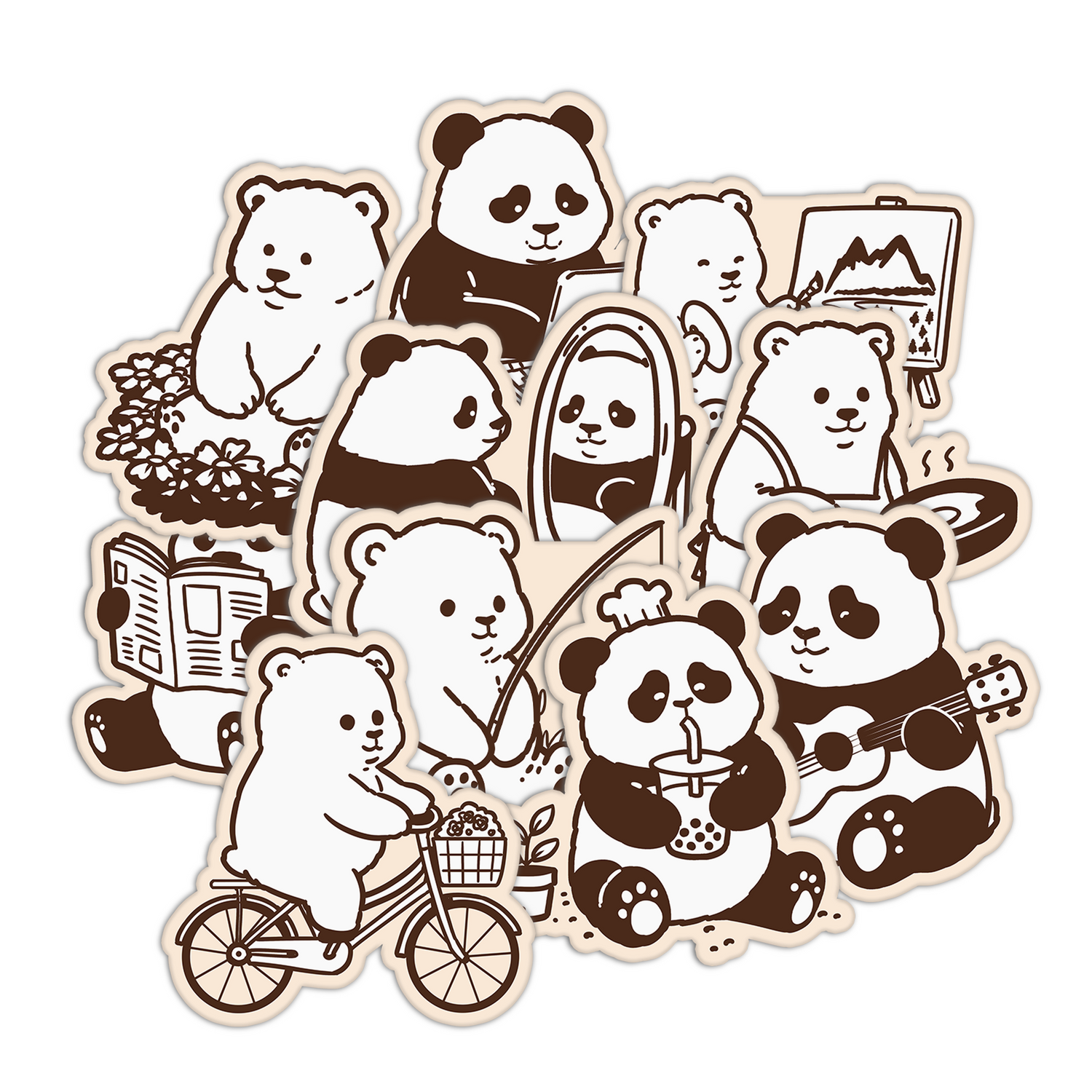Bears And Pandas Stickers