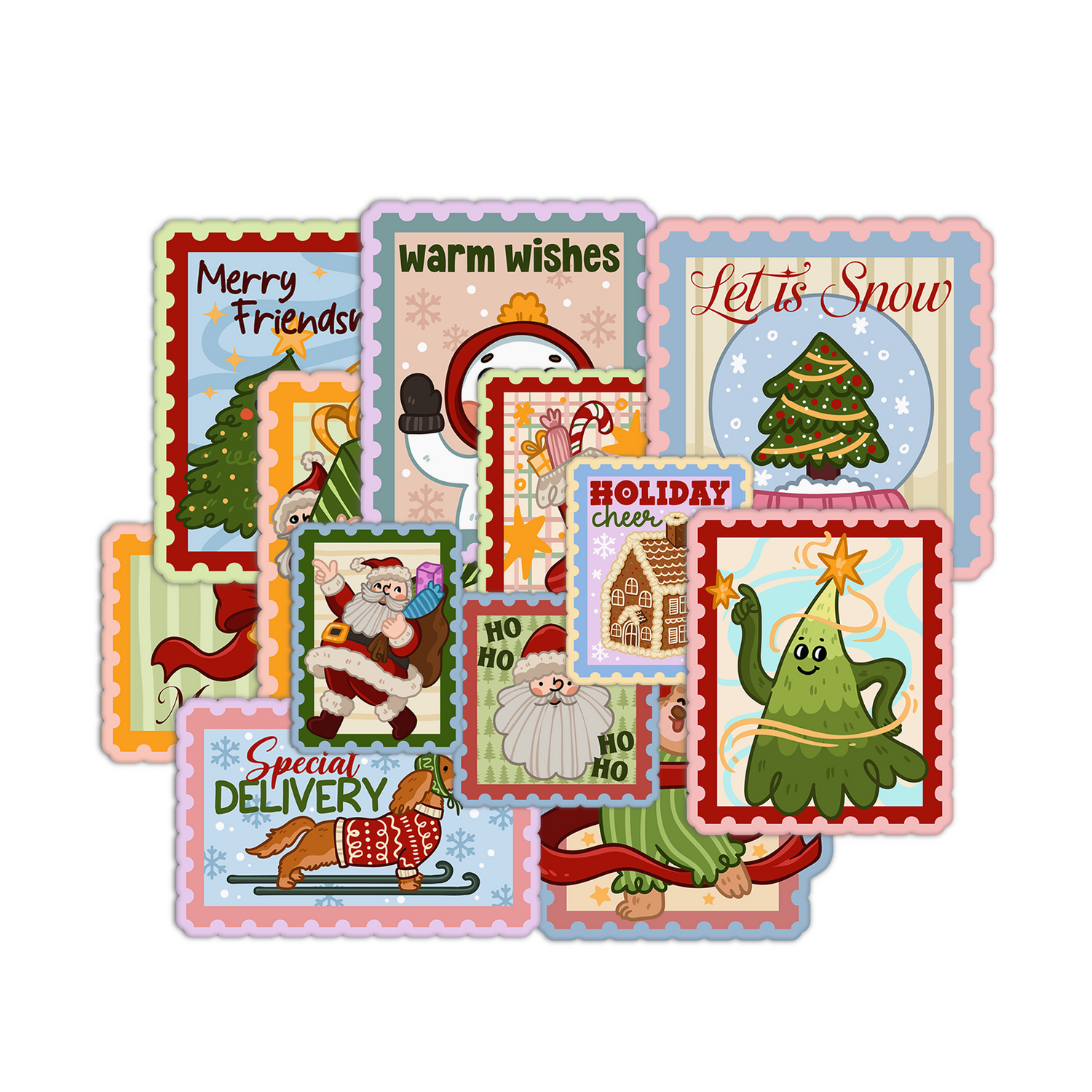 Christmas Stamp Stickers