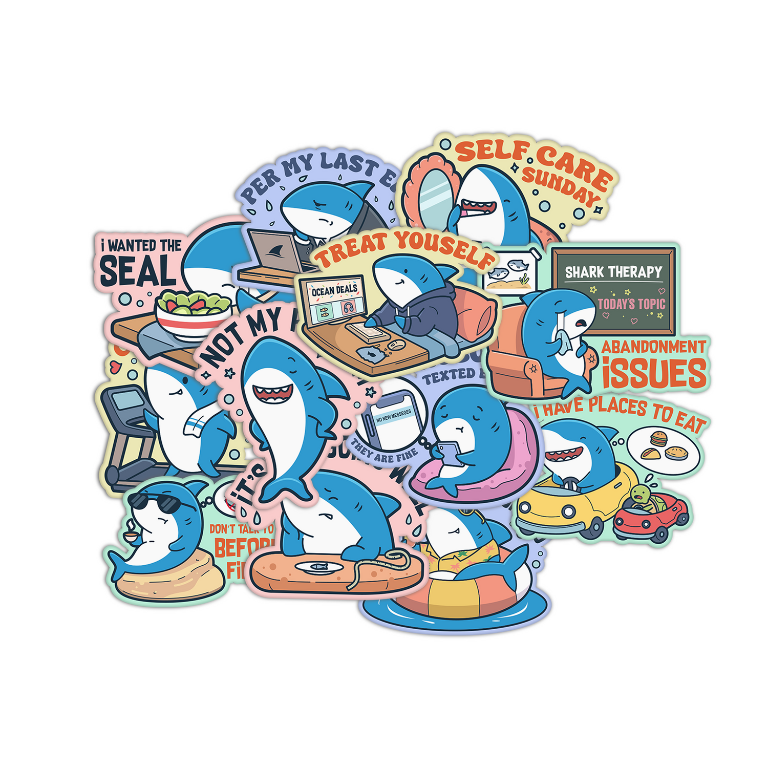 Funny Shark Stickers