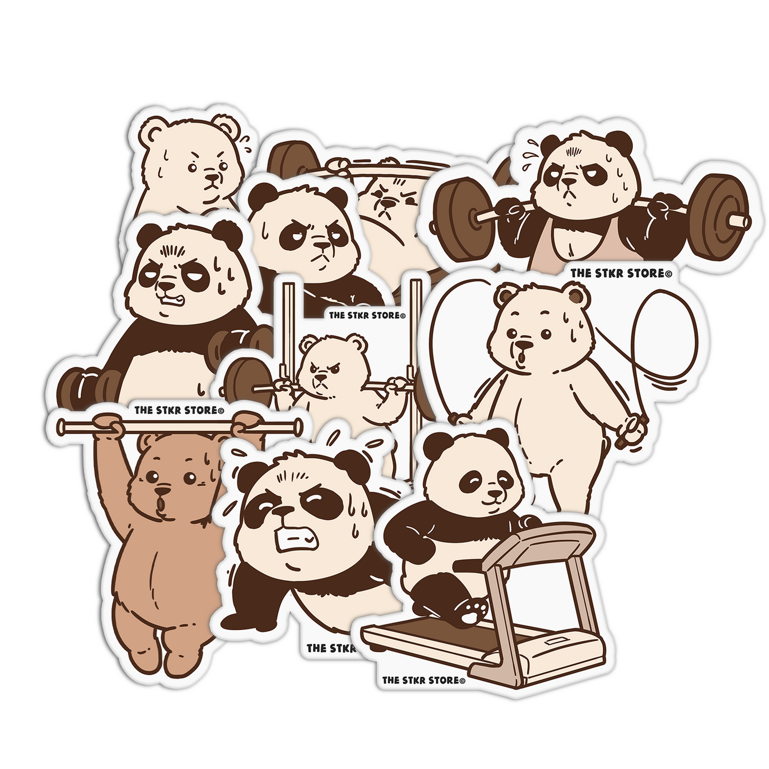 Gym Bears Stickers