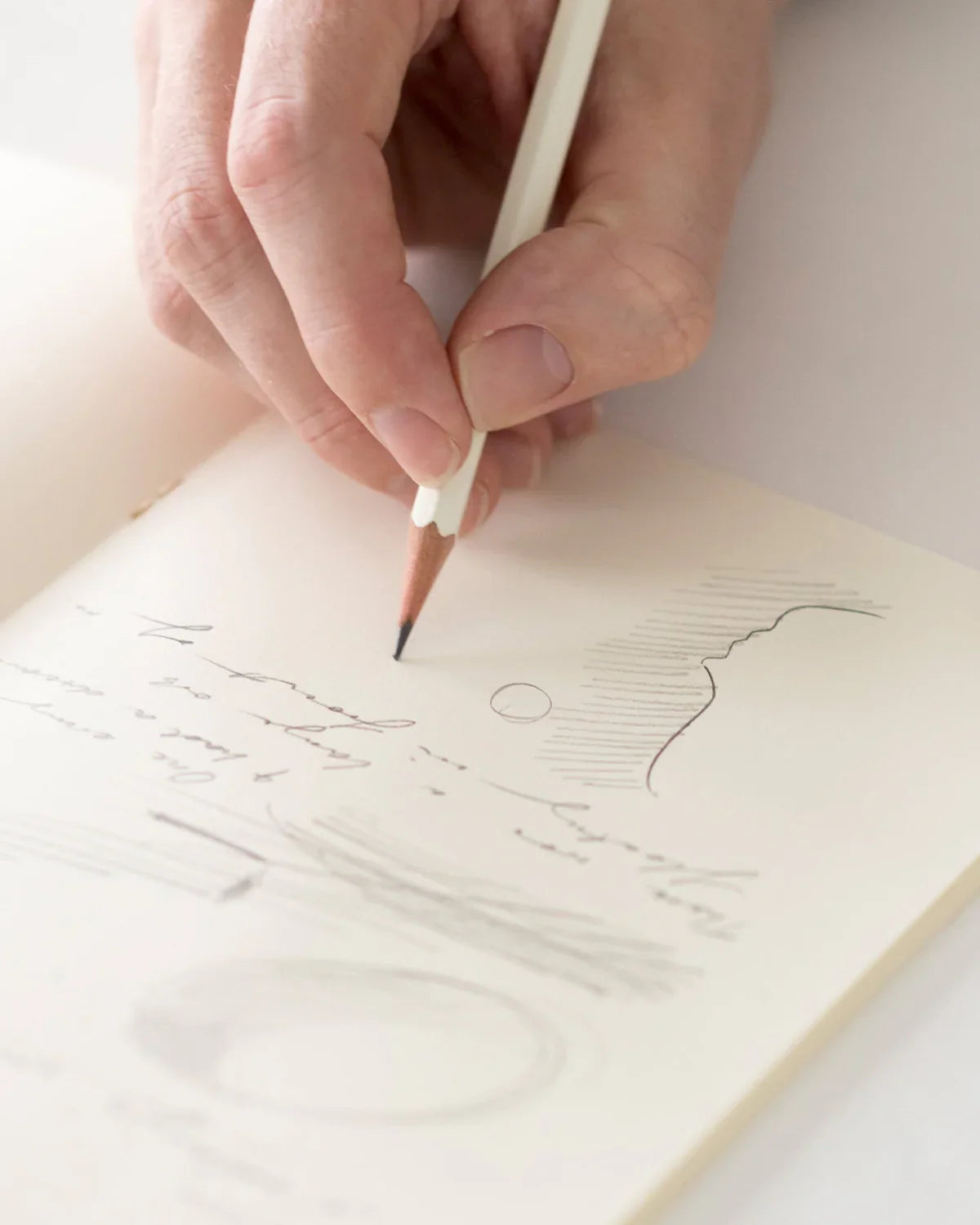 someone illustrating a dog on an a4 midori paper pad