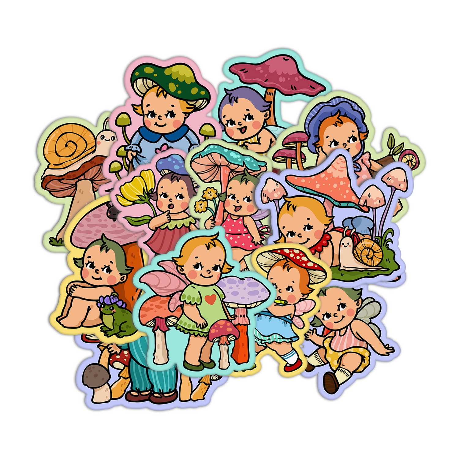 Retro Baby Fairy Sticker