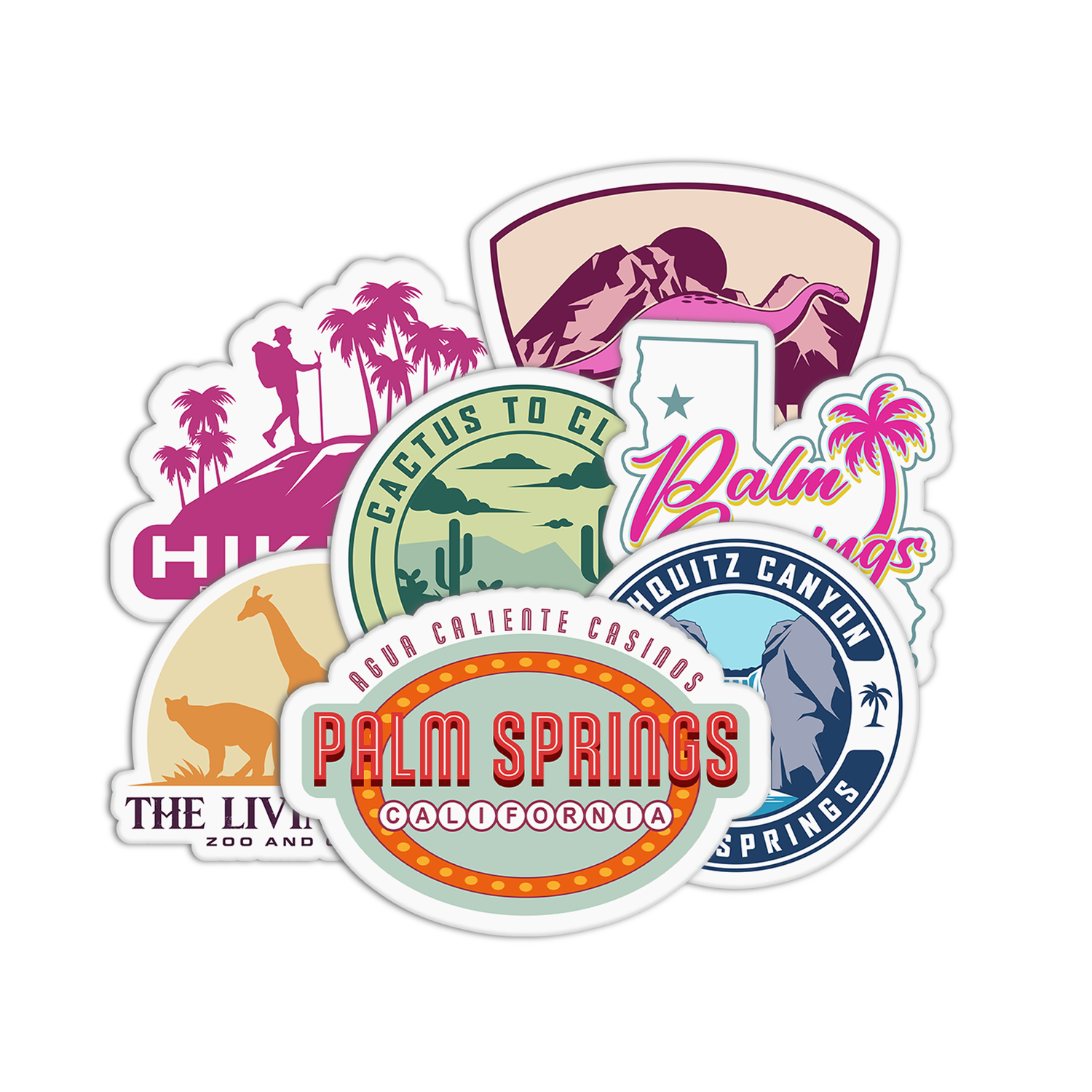 Travel Series Palm Spring Stickers