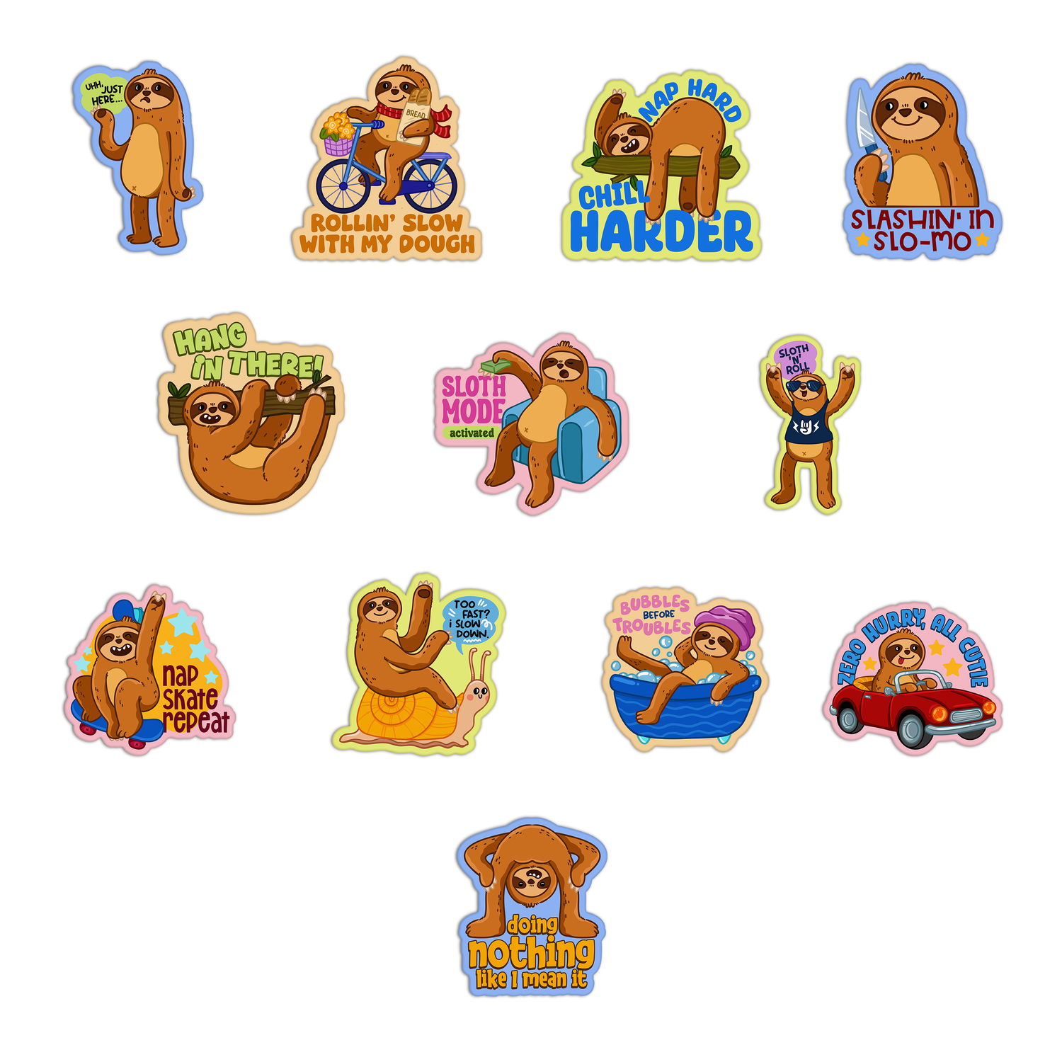 Sloth Stickers