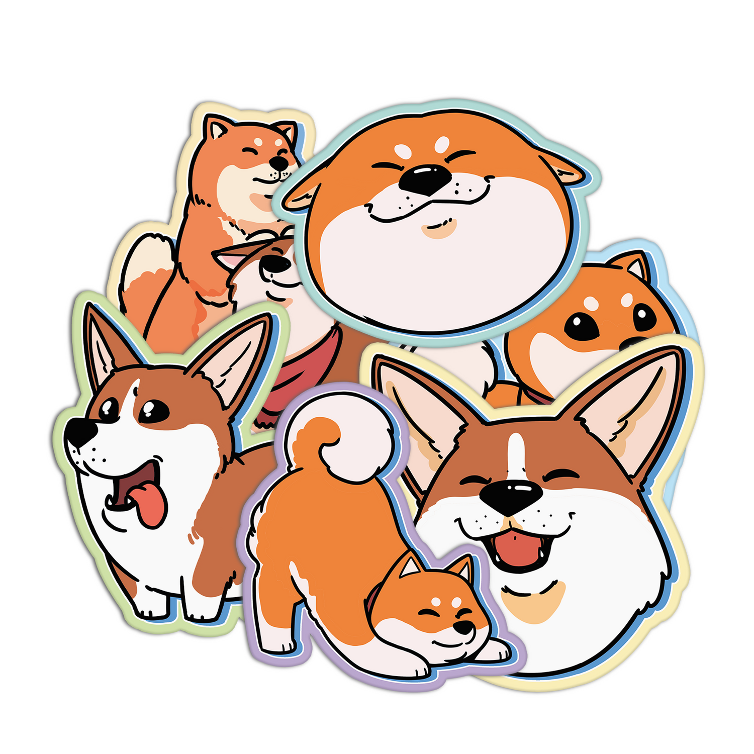 Corgi & Shiba Stickers