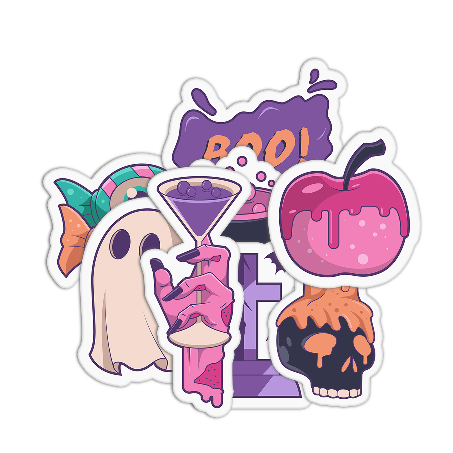 Halloween Textured Stickers
