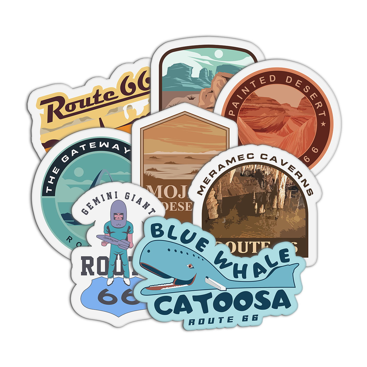 Travel Series Route 66 Sticker