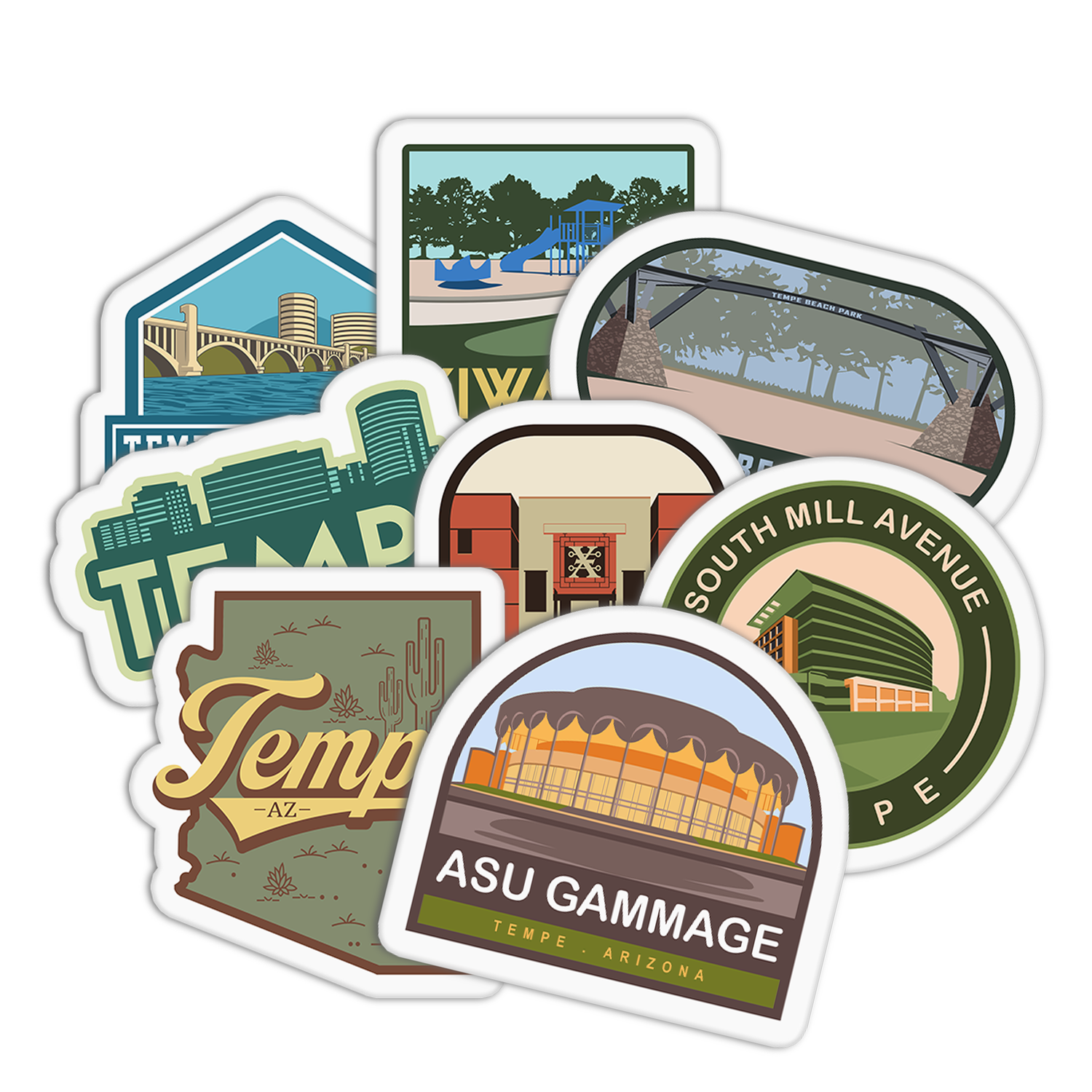 Travel Series Tempe Sticker