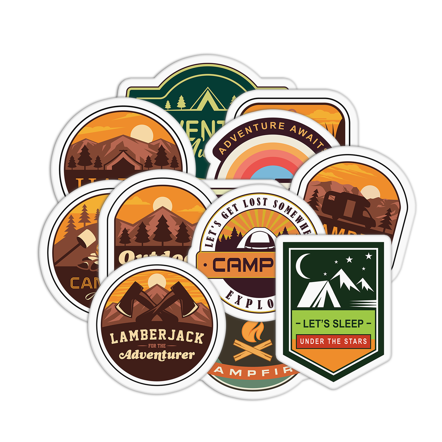 Camping Series Stickers