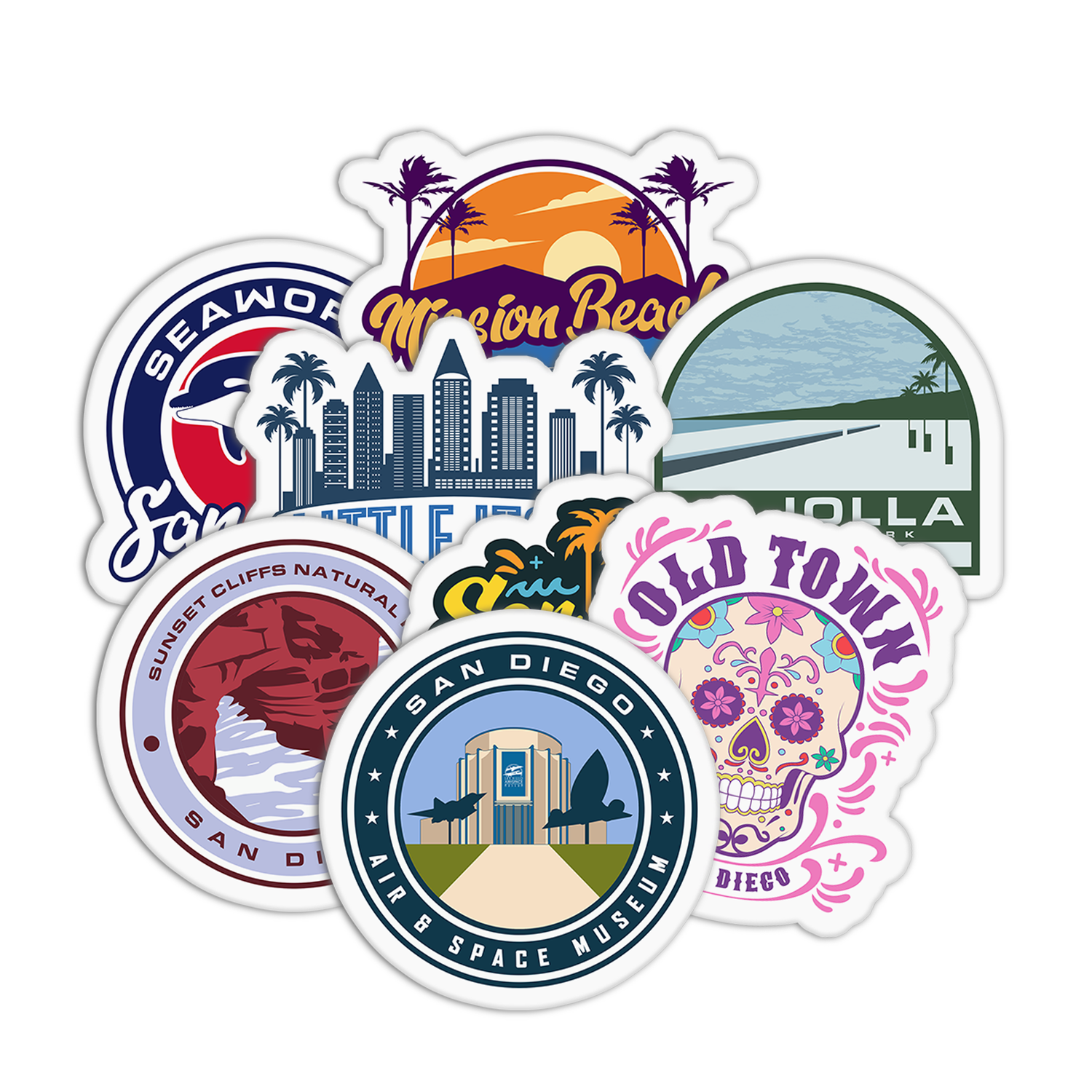 Travel Series San Diego Stickers