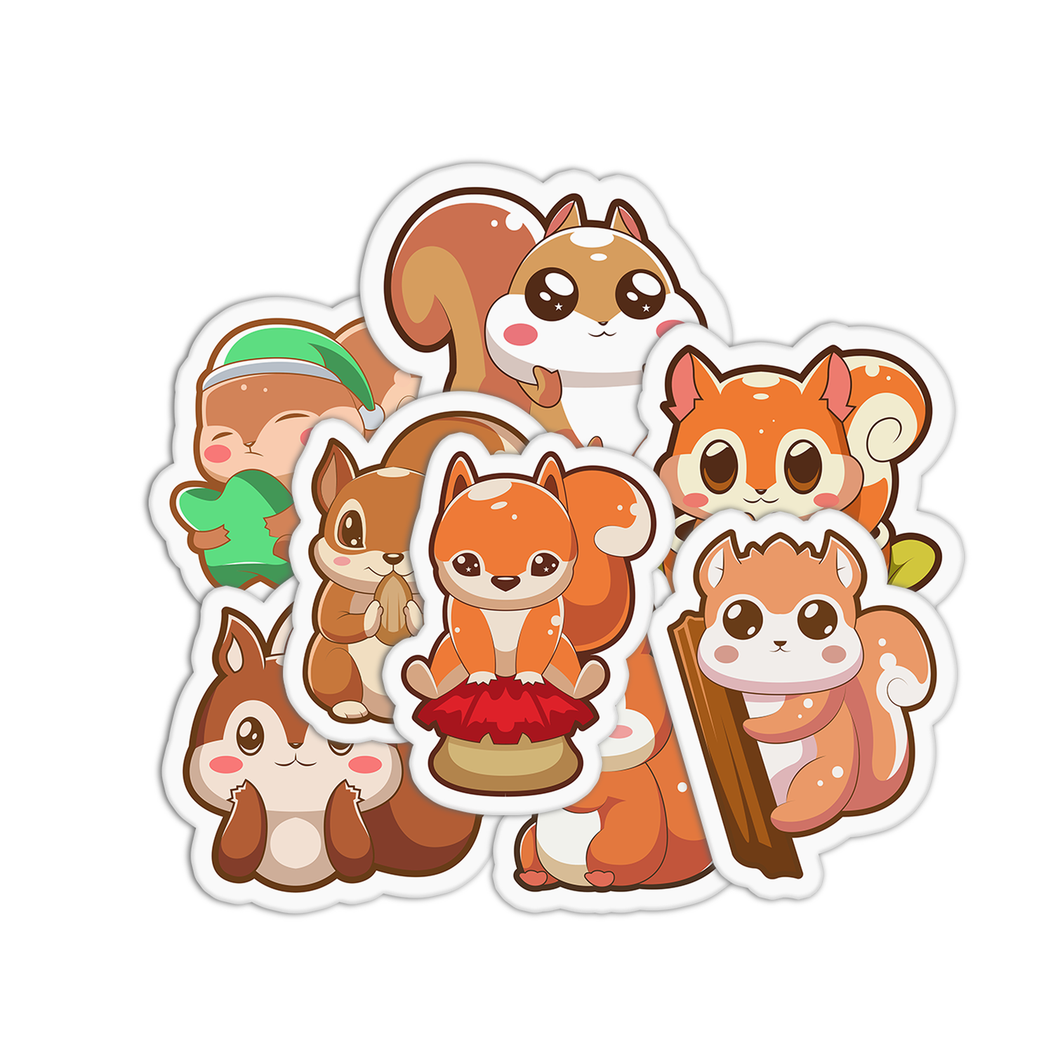 Cute Squirrel Stickers