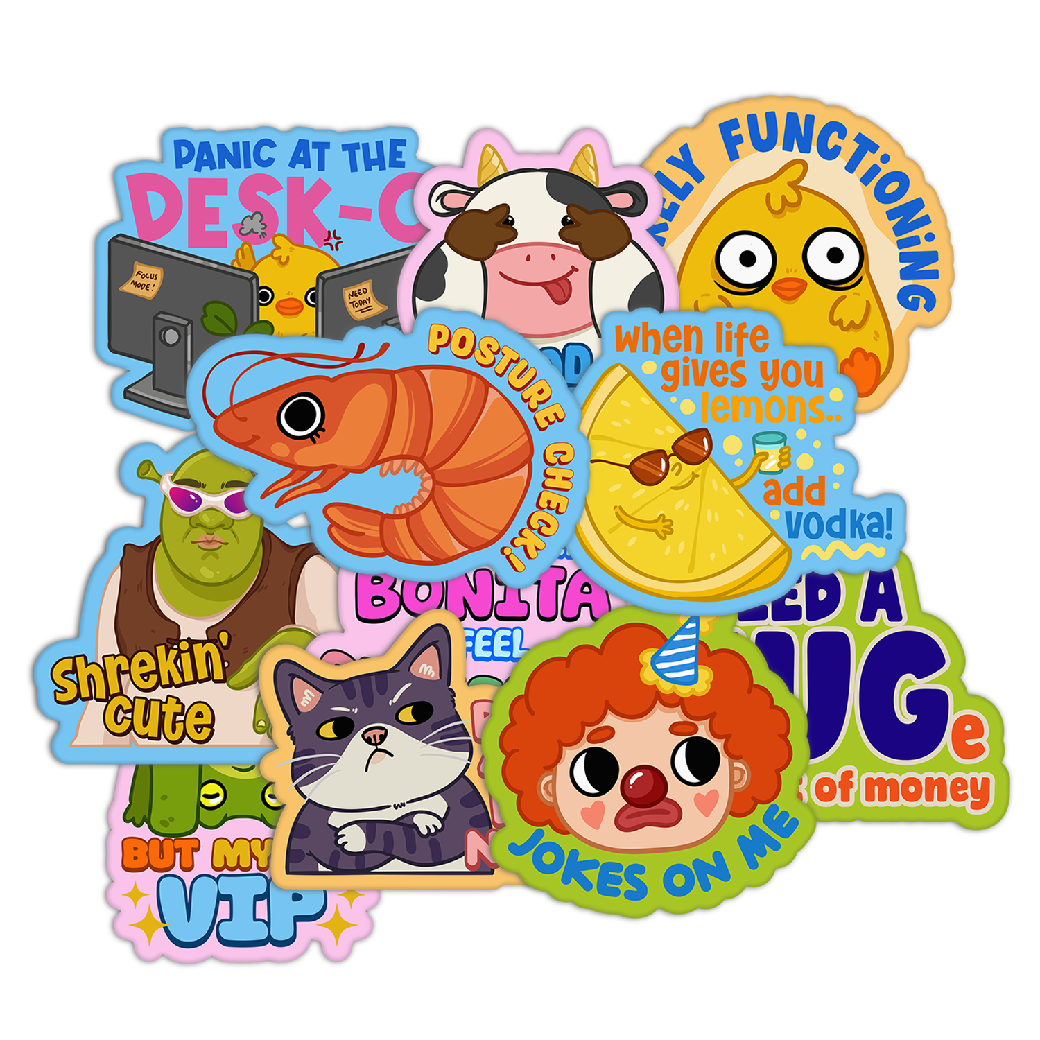 Funny Textured Stickers