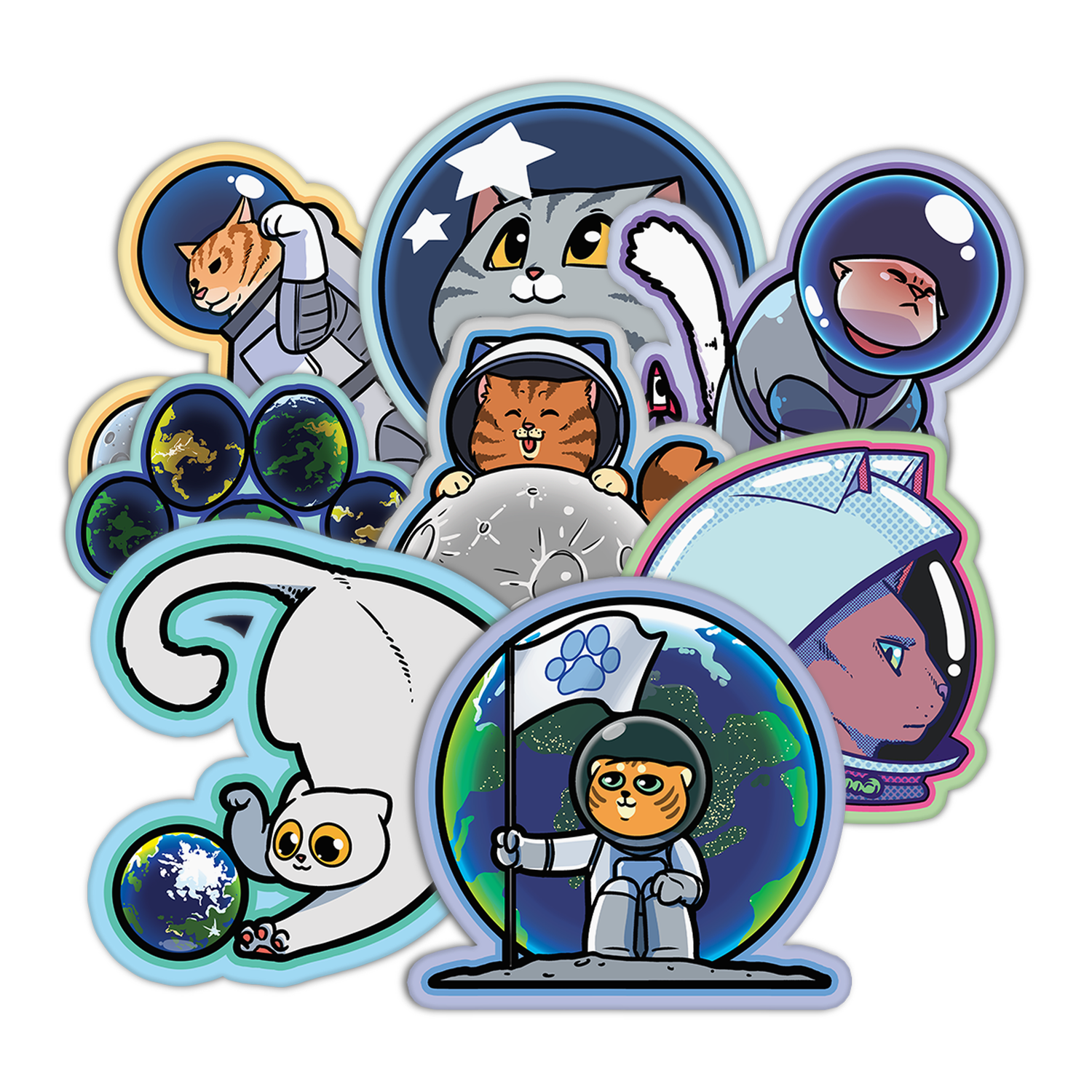 Space Cat Stickers