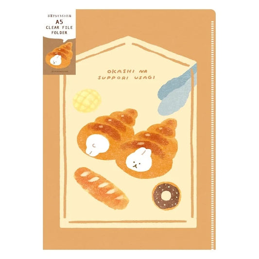 Furukawashiko A5 Two-Pocket Clear File Folder