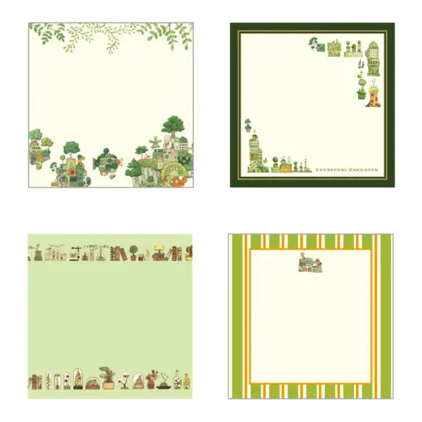 [Limited Edition] Fantasy Town General Store Memo Pad: Green Civilization QMP-KZB