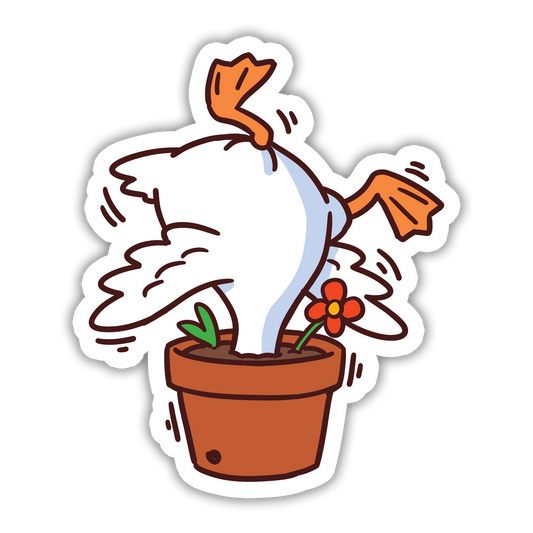 Potted Poultry - Silly Goose Sticker - The Stkr Store