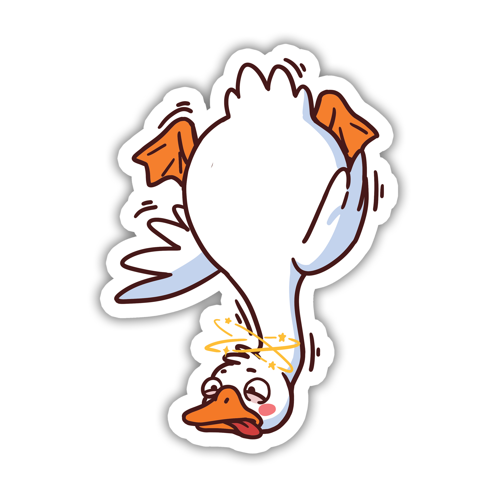 Dizzy Down - Silly Goose Sticker - The Stkr Store