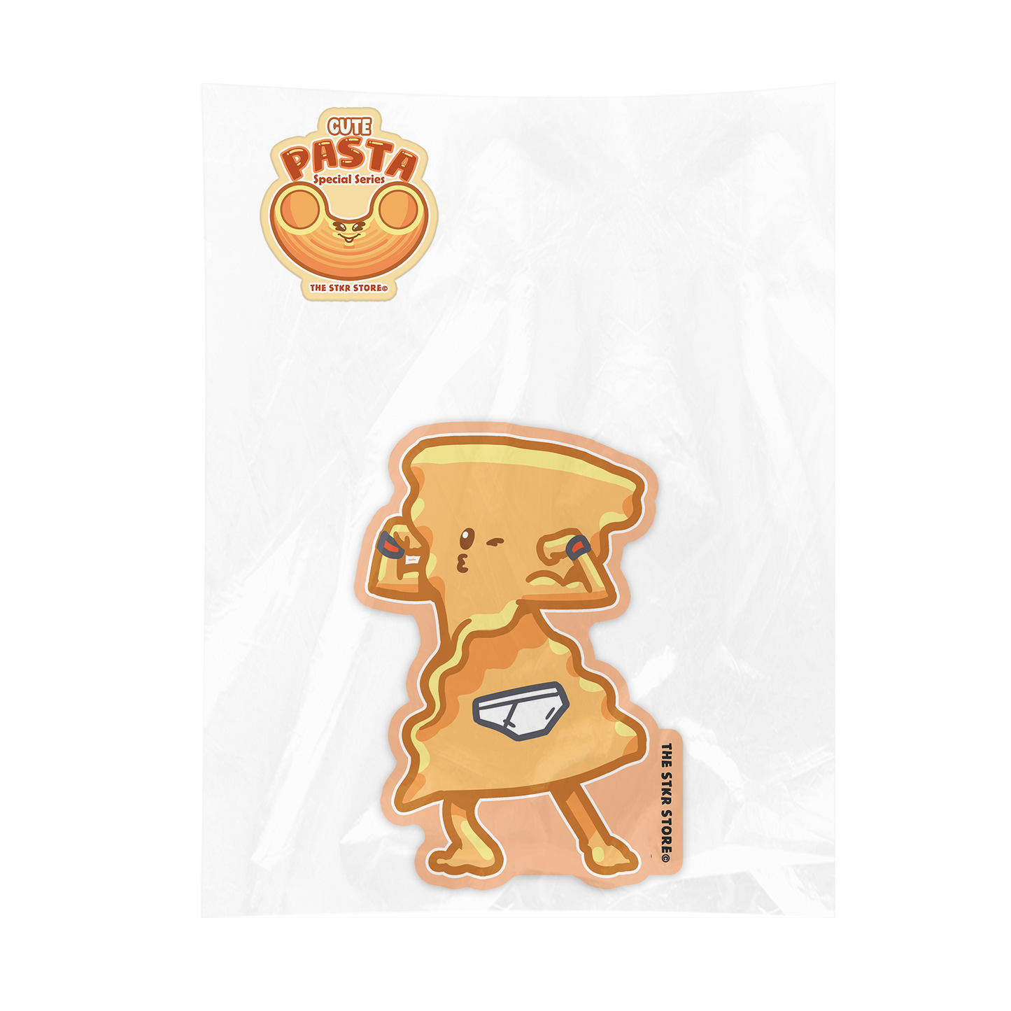 Flexing Lasagna Pasta Sticker