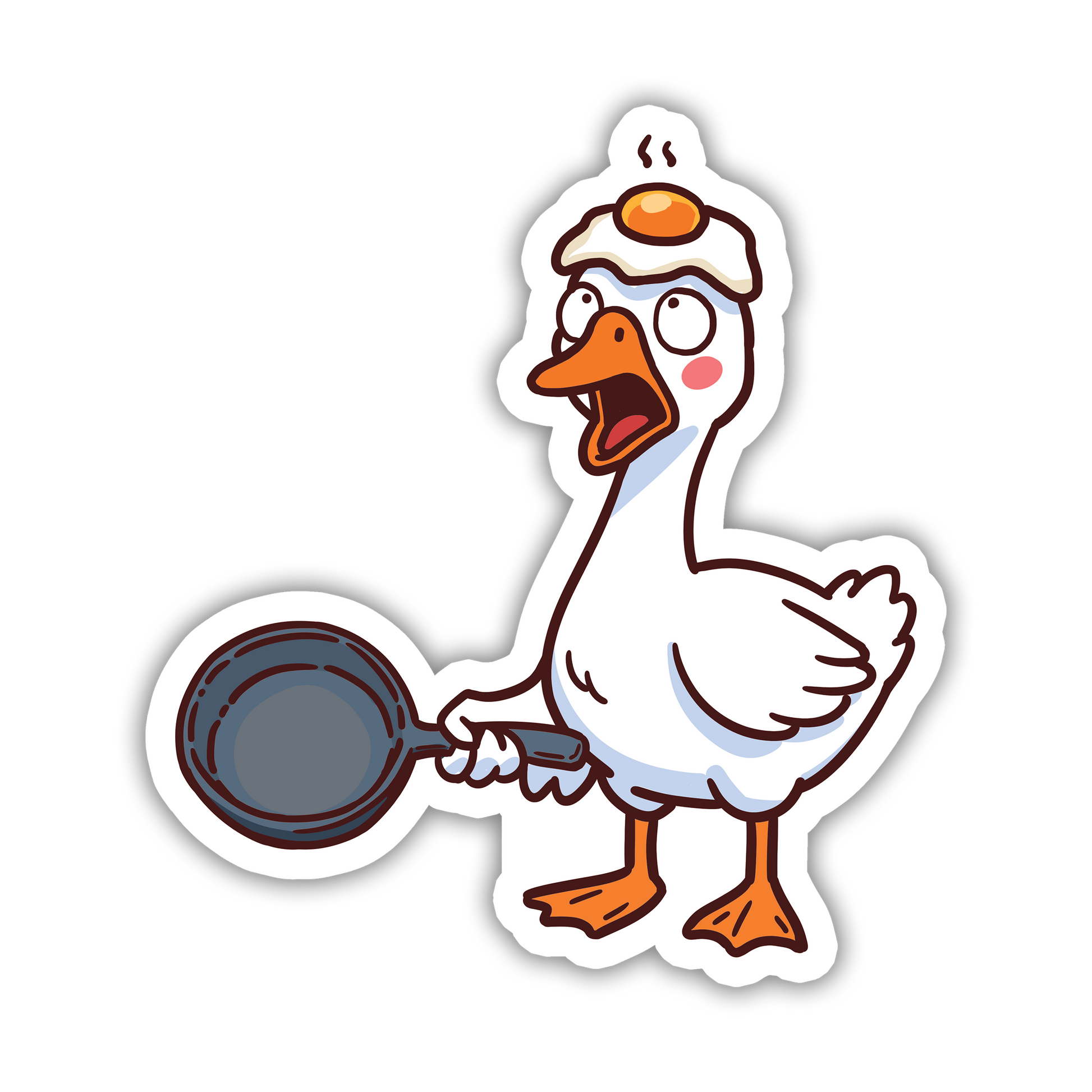 Breakfast Blunder - Silly Goose Sticker - The Stkr Store