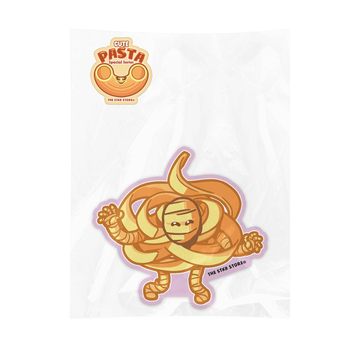 Mummy Fettuccine Pasta Sticker