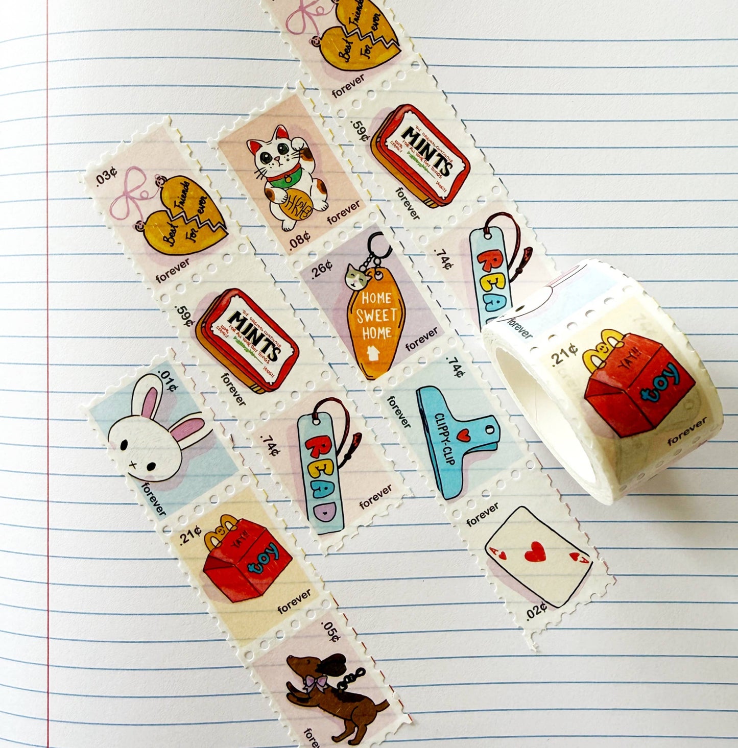 Tiny Treasures Faux-stage Stamp Washi
