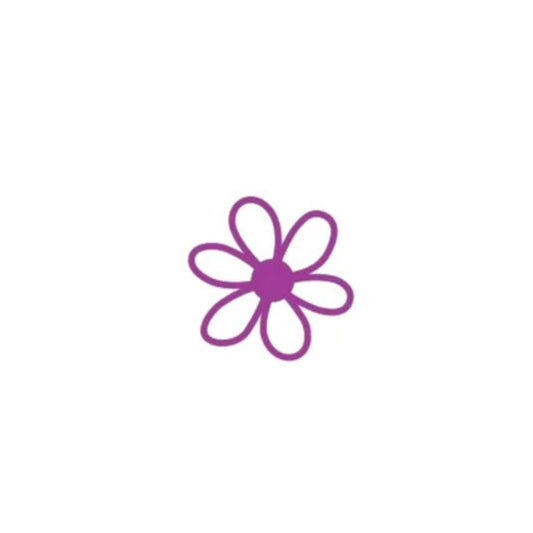 Purple flower icon on a white background