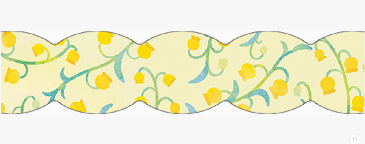 Decorative border with floral pattern on a light yellow background
