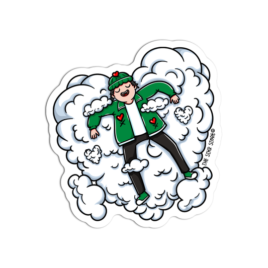 Tall in a Heart Clouds Sticker
