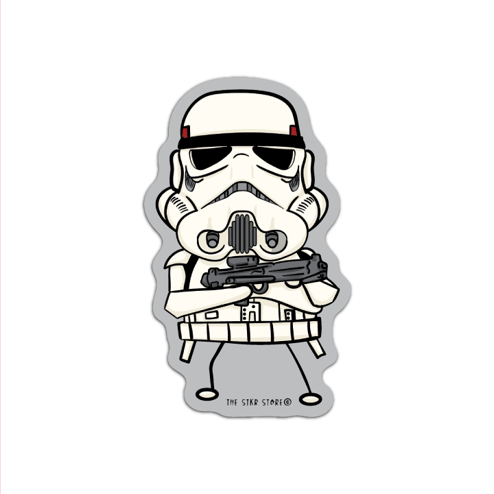 Sean Potato as Storm Trooper Cosplay Starwars Sticker