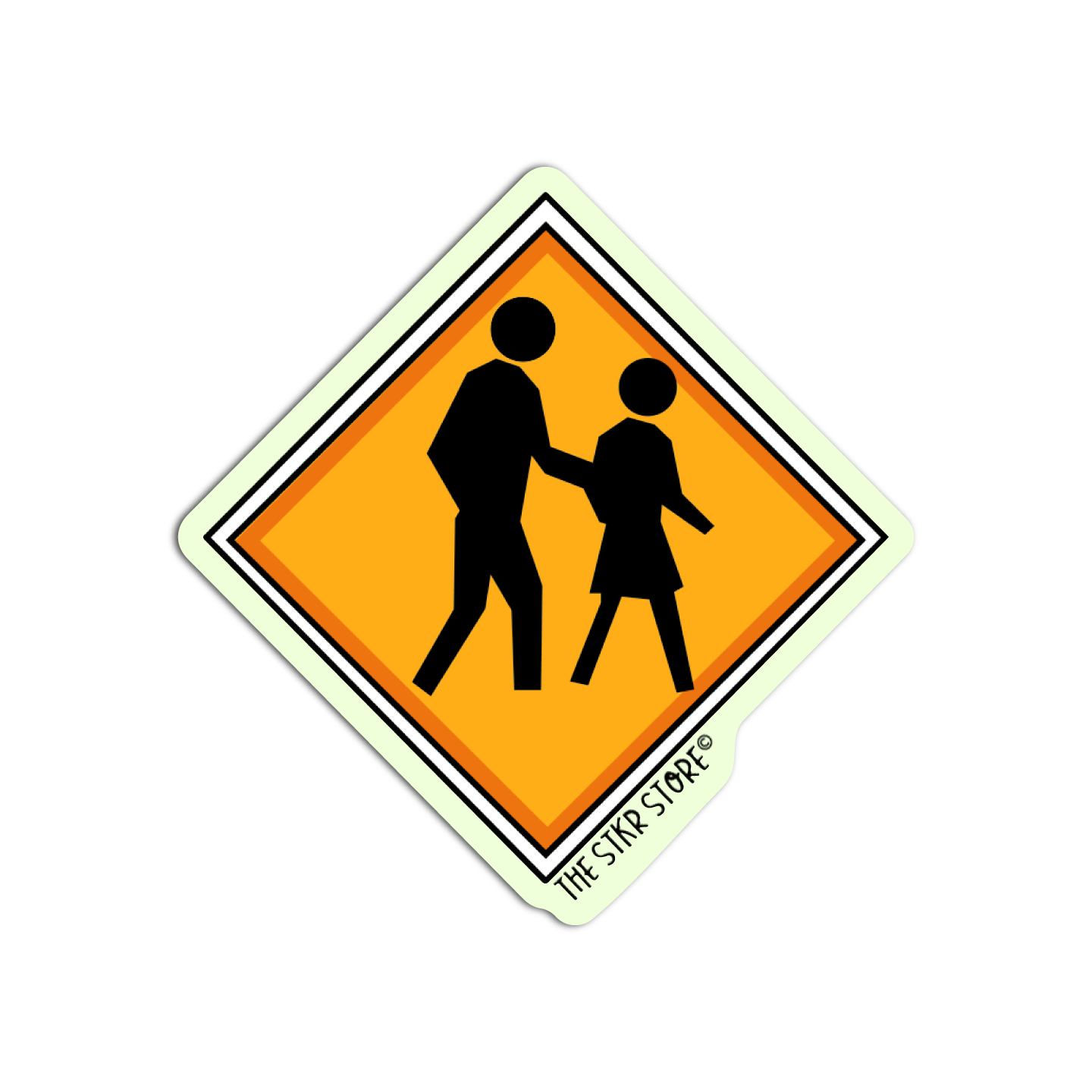 School Zone Road Sign Sticker