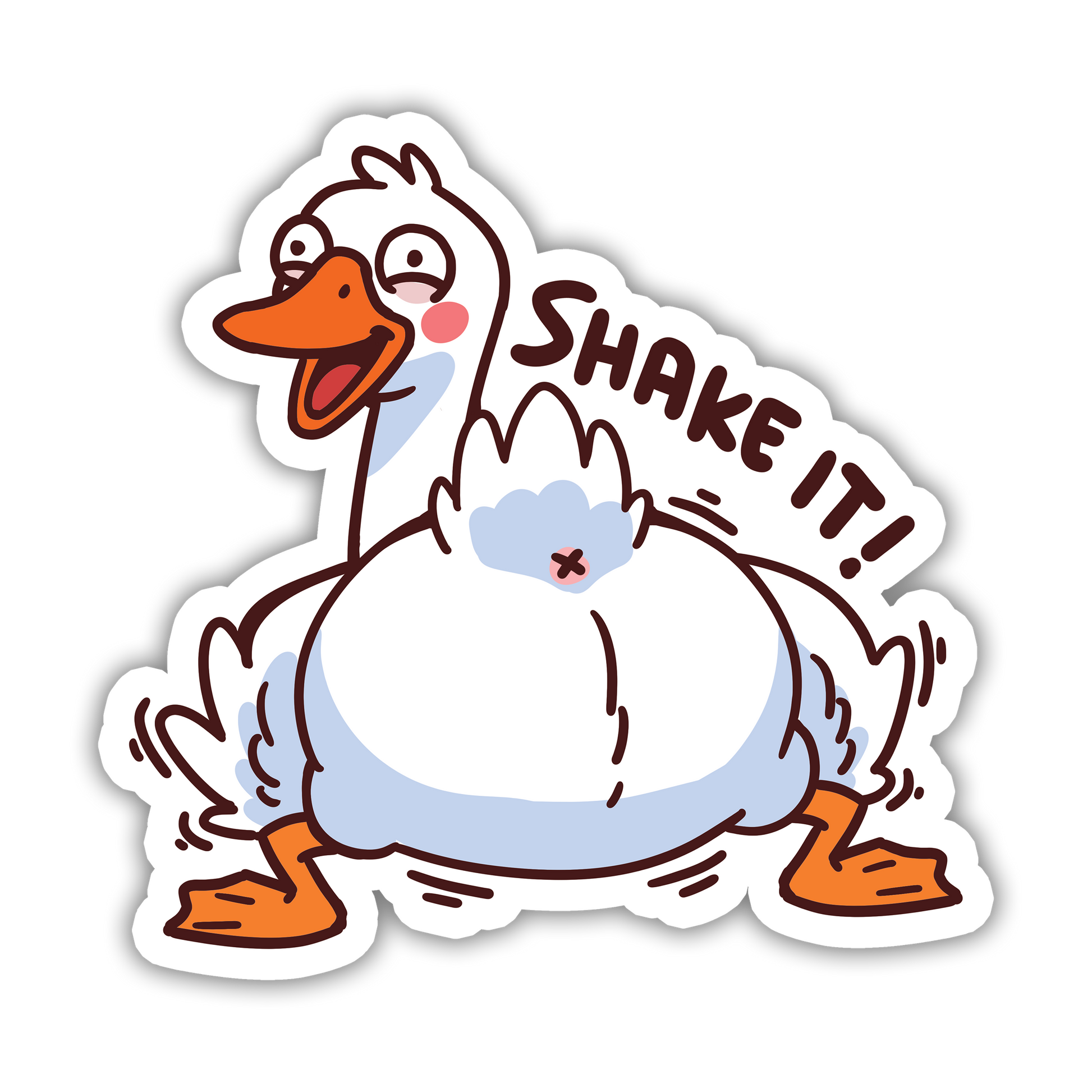 Wiggle Waggle - Silly Goose Sticker - The Stkr Store