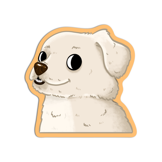 Cute Funny Dog Maltese Sticker