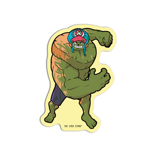 Chopper as Hulk One Pie cosplay DC Sticker