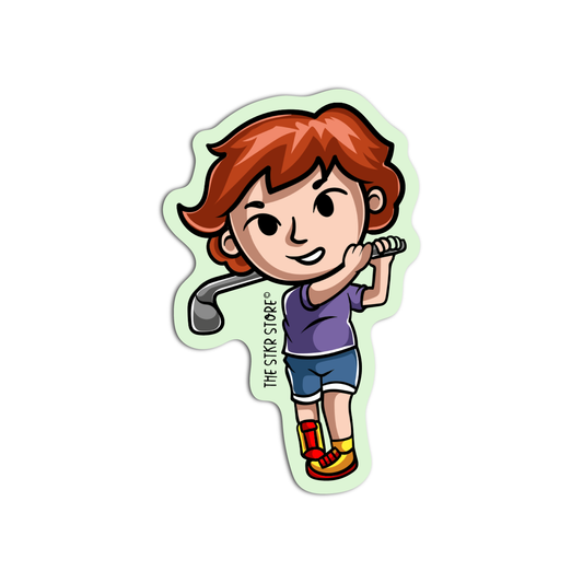 Golf Sports Character Sticker
