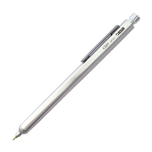 silver ohto pen with click cap and pen clip