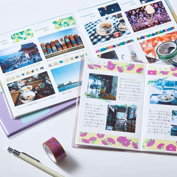 Decorative tape on notebooks