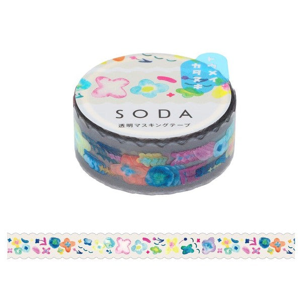 Decorative tape with colorful flower pattern