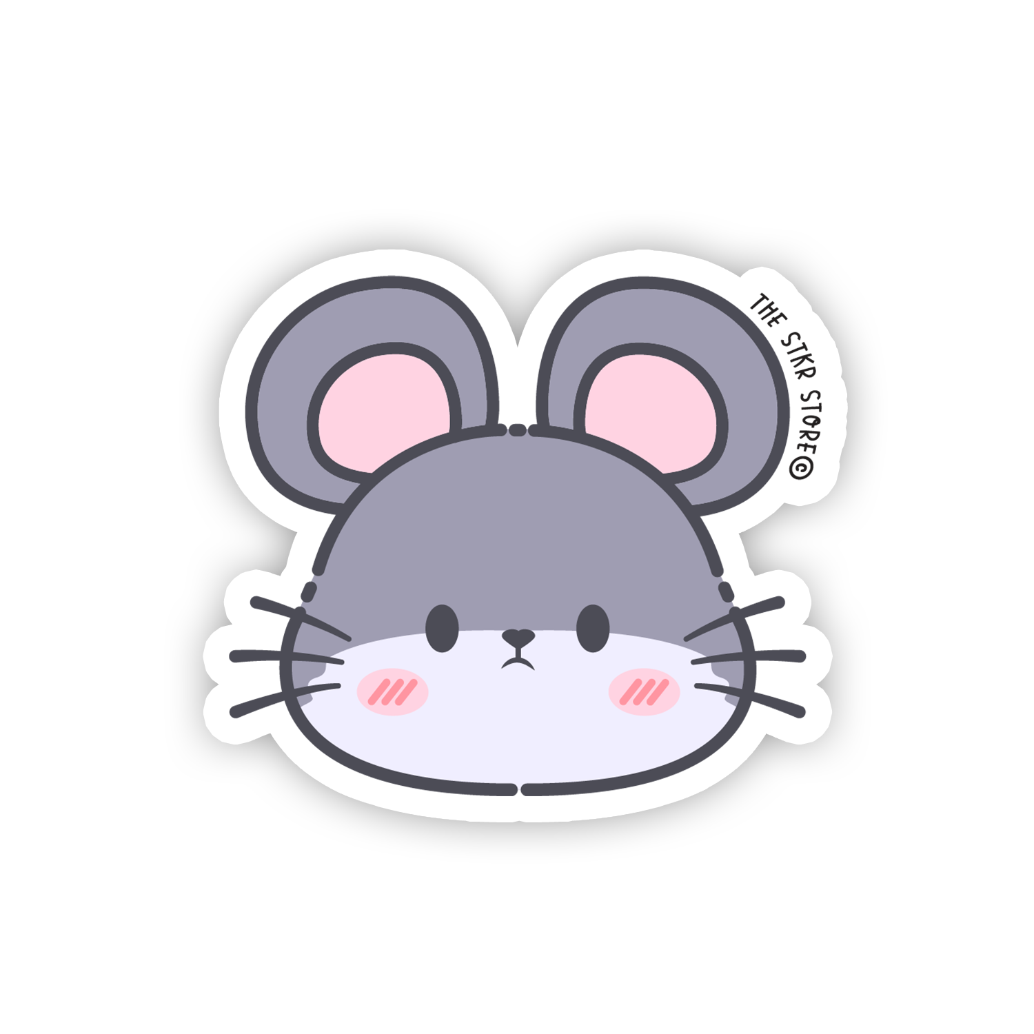 Grumpy Mouse - Cute Animals Face Sticker - The Stkr Store