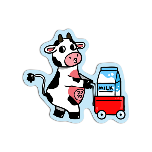 Cow with Milk Sticker