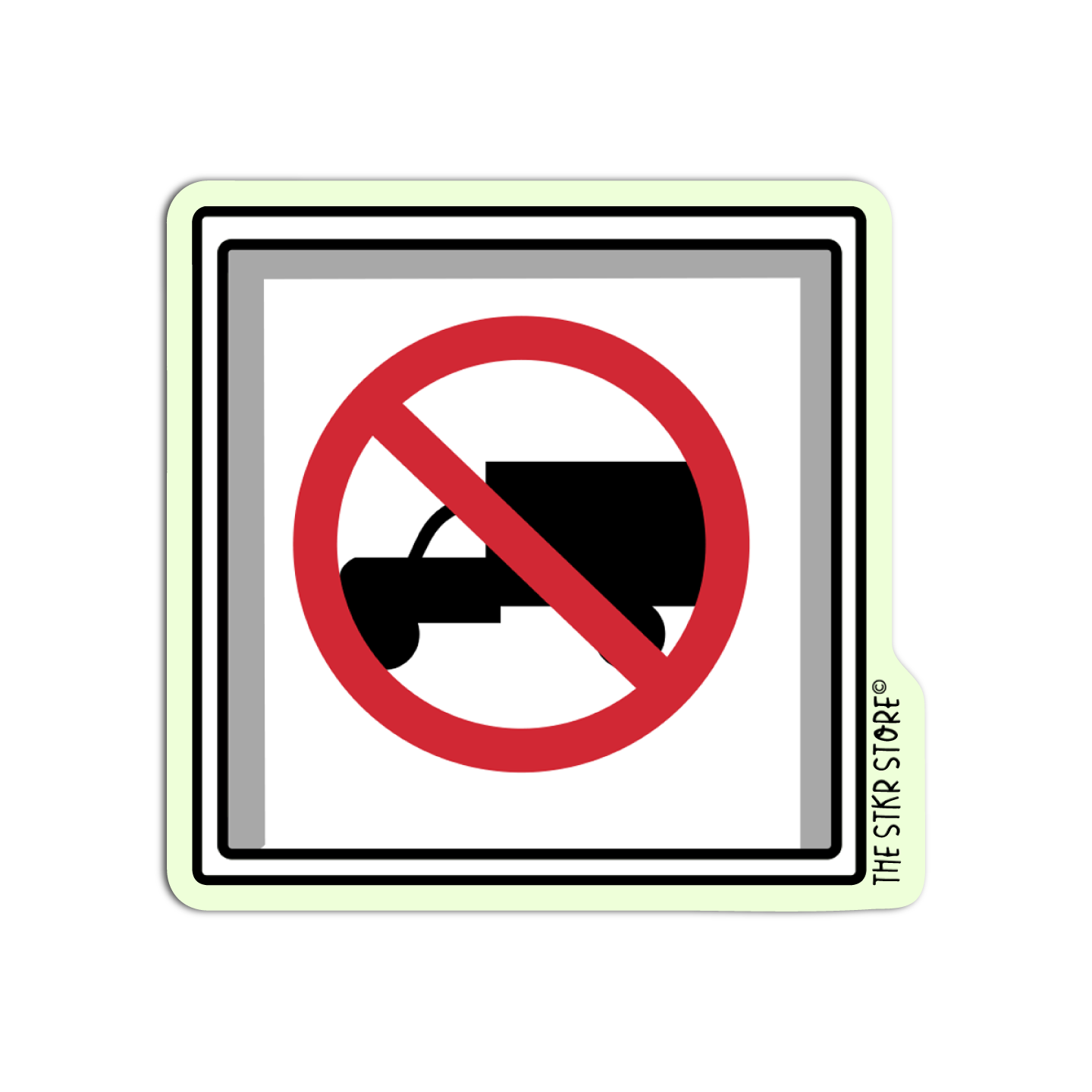 No Trucks Road Sign Sticker